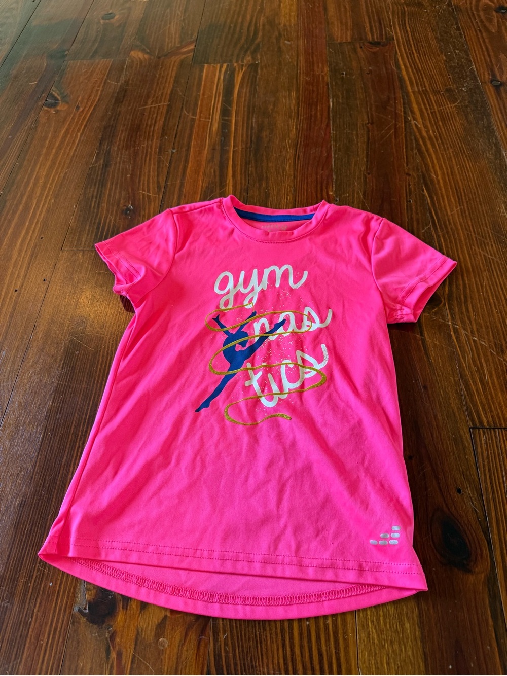 Girls' Pink Gymnastics Short Sleeve Tee